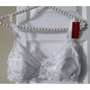 LITTLE LACY India Julia White Wire Free Lace Bra Bralette 38"/95 PVT Ltd NWT